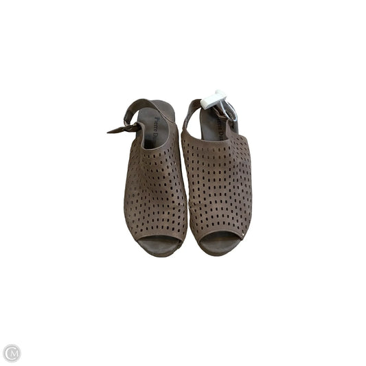 Shoes Heels Wedge By Pierre Dumas In Brown, Size: 7