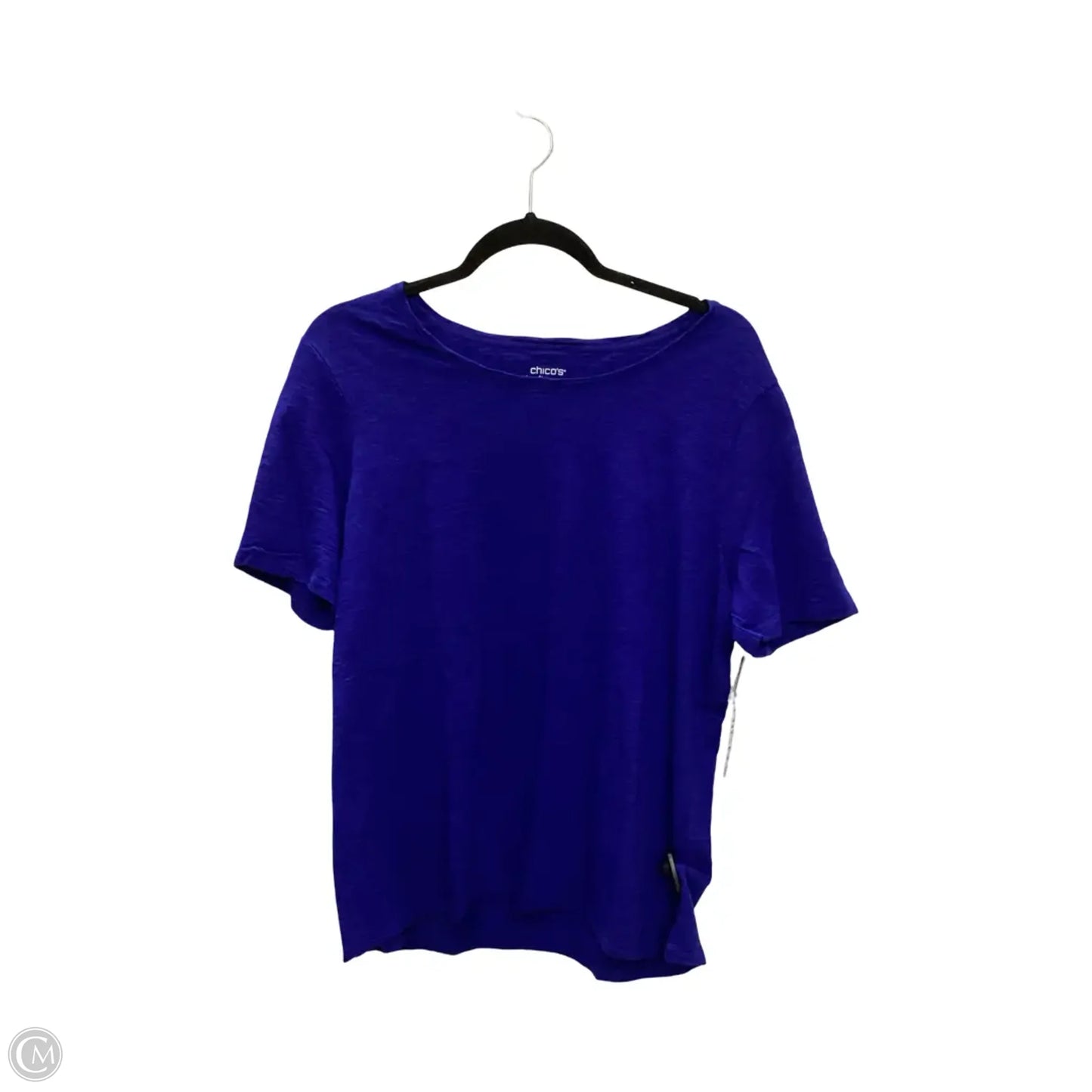 Top Short Sleeve Basic By Chicos In Blue, Size: L