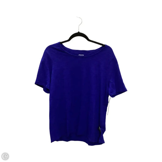 Top Short Sleeve Basic By Chicos In Blue, Size: L