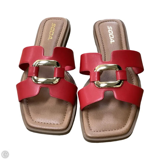 Shoes Flats By Soda In Red, Size: 8