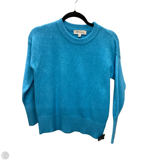 Sweater By Philosophy In Blue, Size: Xs