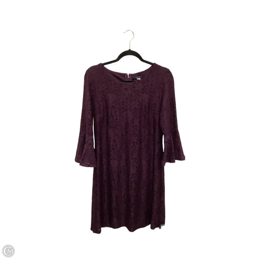 Dress Casual Midi By Tommy Hilfiger In Purple, Size: 12