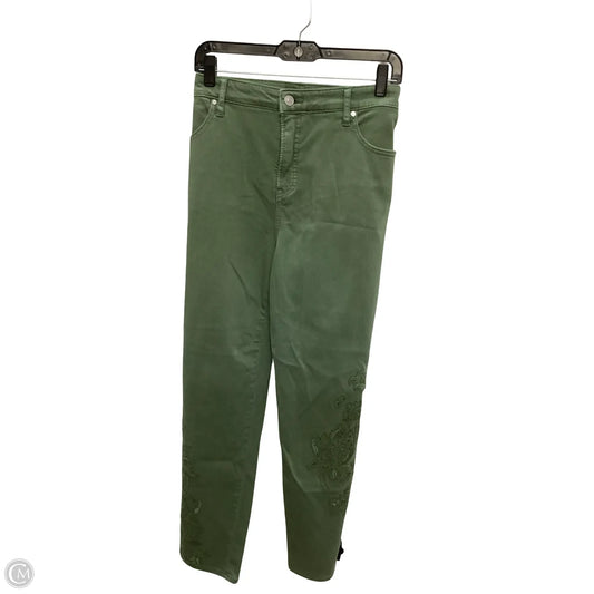 Jeans Straight By Chicos In Green Denim, Size: 16