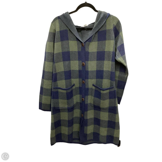 Cardigan By D&co. In Plaid Pattern, Size: L
