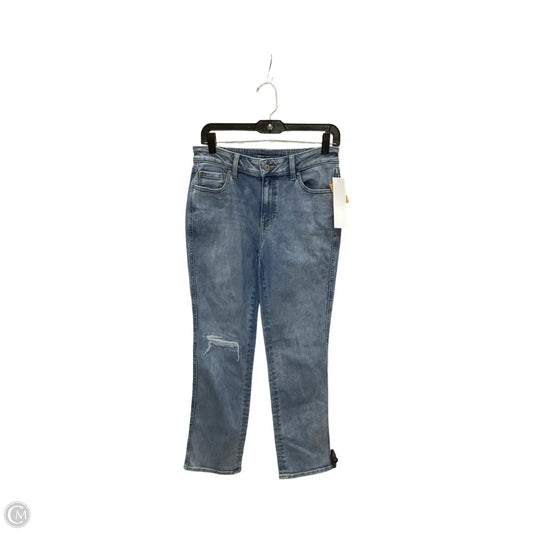 Jeans Straight By Chicos In Blue Denim, Size: 4