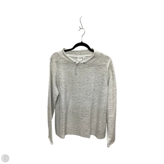 Top Long Sleeve By Chicos In Grey, Size: L