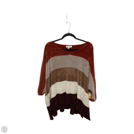 Sweater By She + Sky In Striped Pattern, Size: Osfm