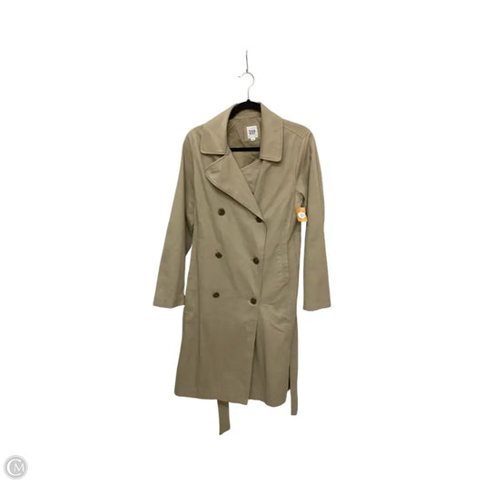 Coat Trench Coat By Gap In Tan, Size: S