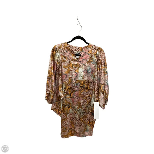 Blouse 3/4 Sleeve By Chicos In Orange, Size: Xs
