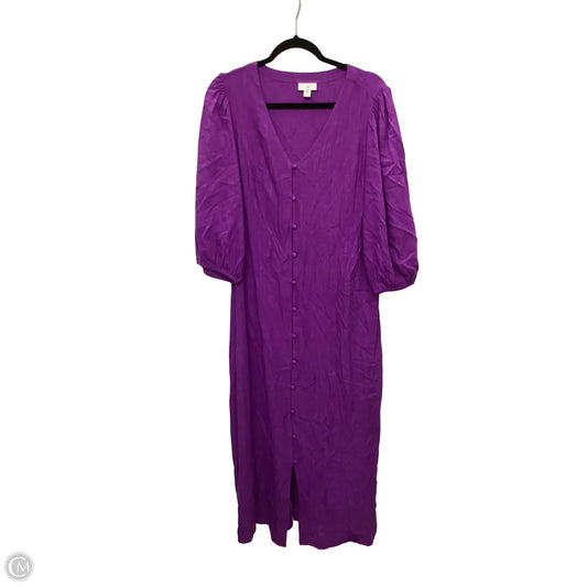 Dress Casual Maxi By J. Jill In Purple, Size: L