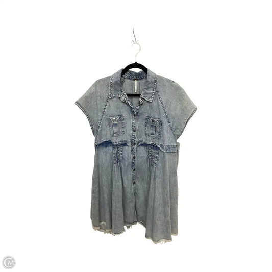 Dress Casual Short By Free People In Blue Denim, Size: M