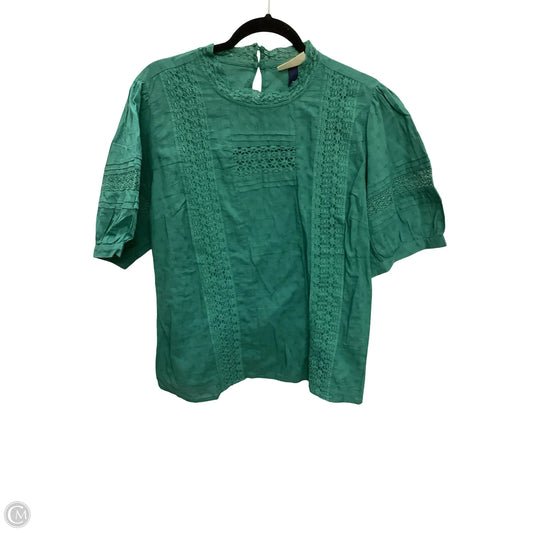 Blouse Short Sleeve By Universal Thread In Green, Size: Xxl