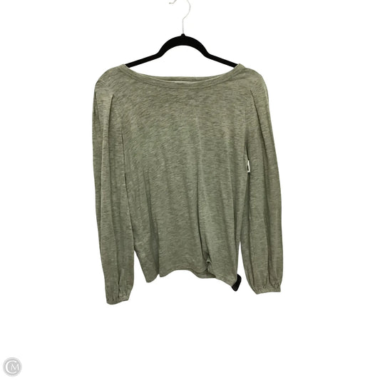 Top Long Sleeve Basic By Loft In Green, Size: S
