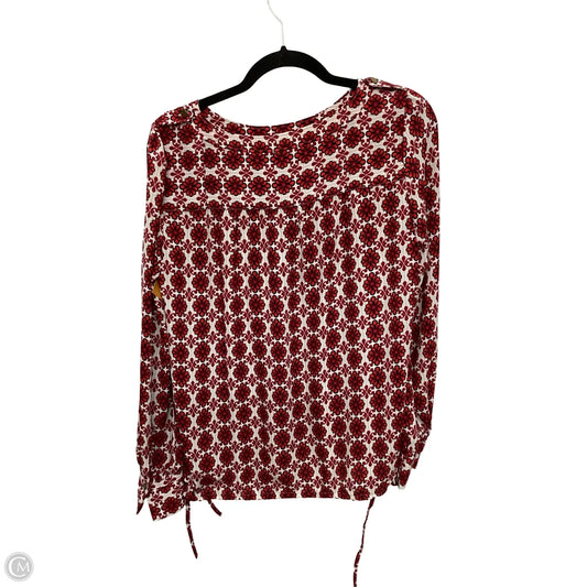Blouse Long Sleeve By Loft In Red, Size: S
