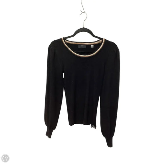 Blouse Long Sleeve By Tahari In Black, Size: S