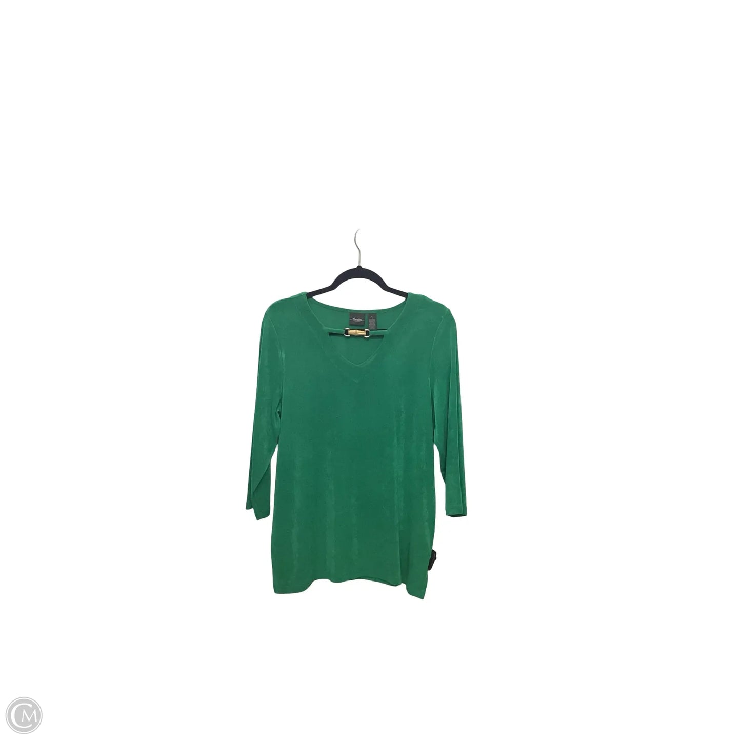 Blouse Long Sleeve By Chicos In Green, Size: M