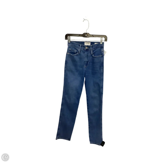Jeans Straight By Frame In Blue Denim, Size: 2