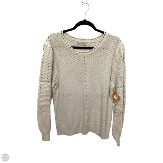 Sweater By Knox Rose In Cream, Size: L