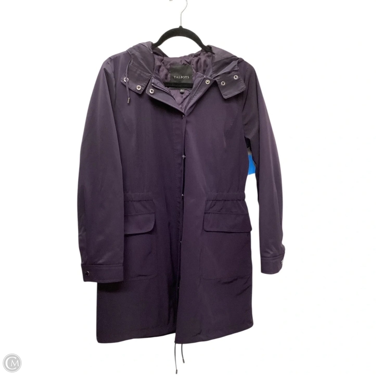 Coat Raincoat By Talbots In Purple, Size: M