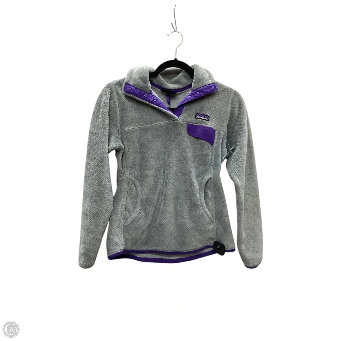 Jacket Fleece By Patagonia In Grey, Size: S