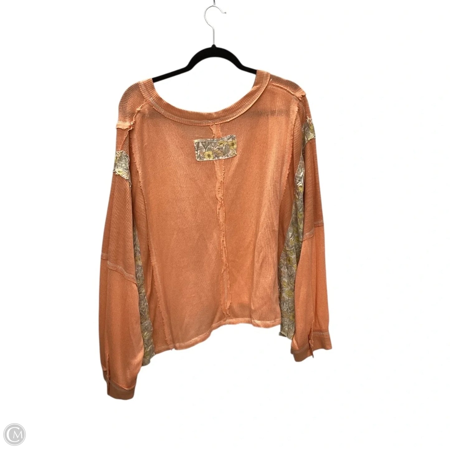Top Long Sleeve By Pol In Orange, Size: L