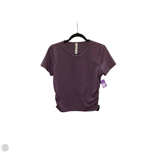 Athletic Top Short Sleeve By Lululemon In Purple, Size: 10