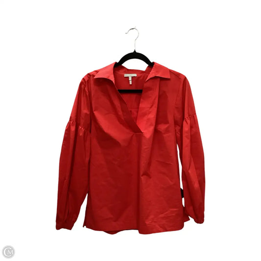 Designer Blouse Long Sleeve By Hinson Wu In Red, Size: S