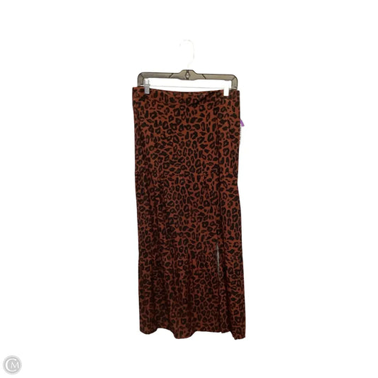 Skirt Midi By Nine West In Animal Print, Size: M