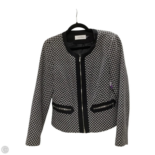 Blazer By Calvin Klein In Black & White, Size: 8
