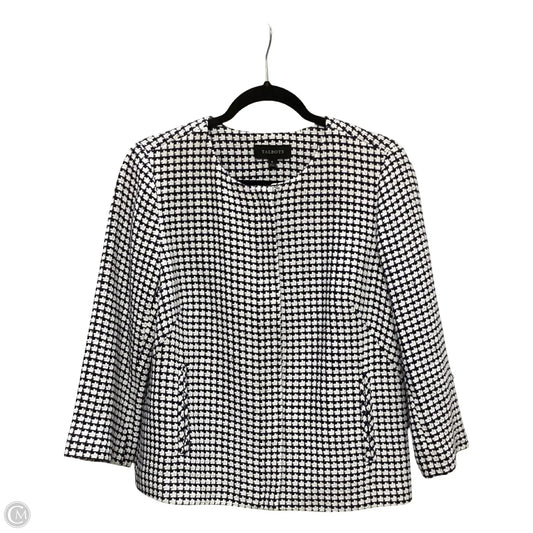 Blazer By Talbots In Blue & White, Size: 8