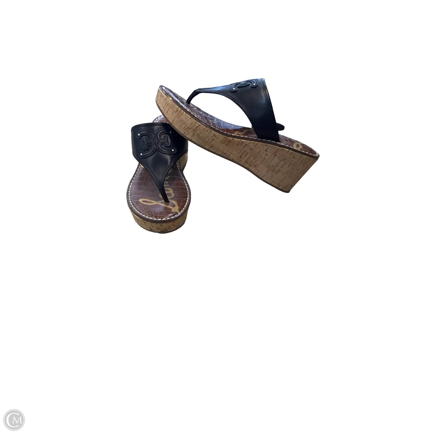 Sandals Heels Wedge By Sam Edelman In Black, Size: 10