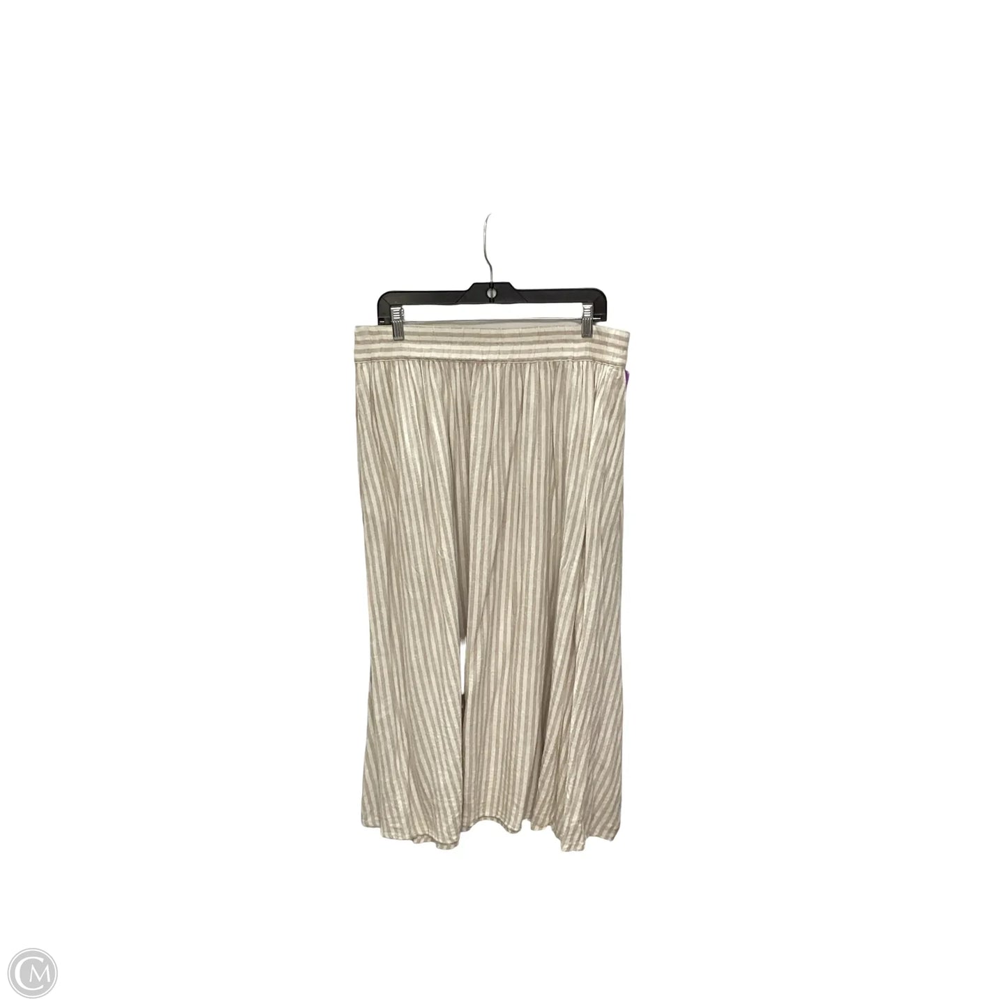 Skirt Midi By A New Day In Striped Pattern, Size: L