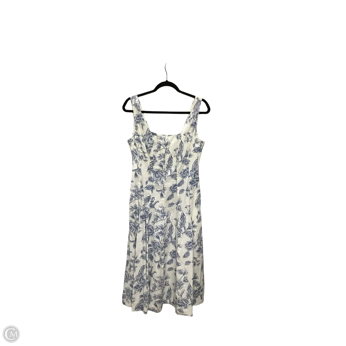Dress Casual Midi By Joie In Blue & White, Size: 10
