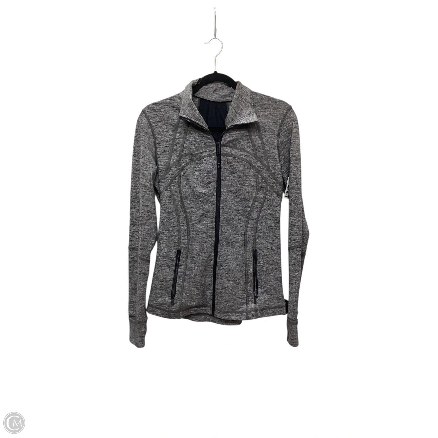 Athletic Jacket By Lululemon In Grey, Size: 10