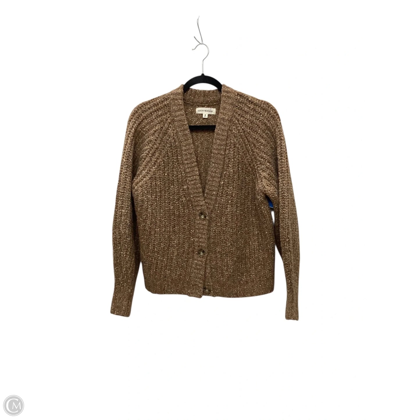Sweater Cardigan By Lucky Brand In Brown, Size: M