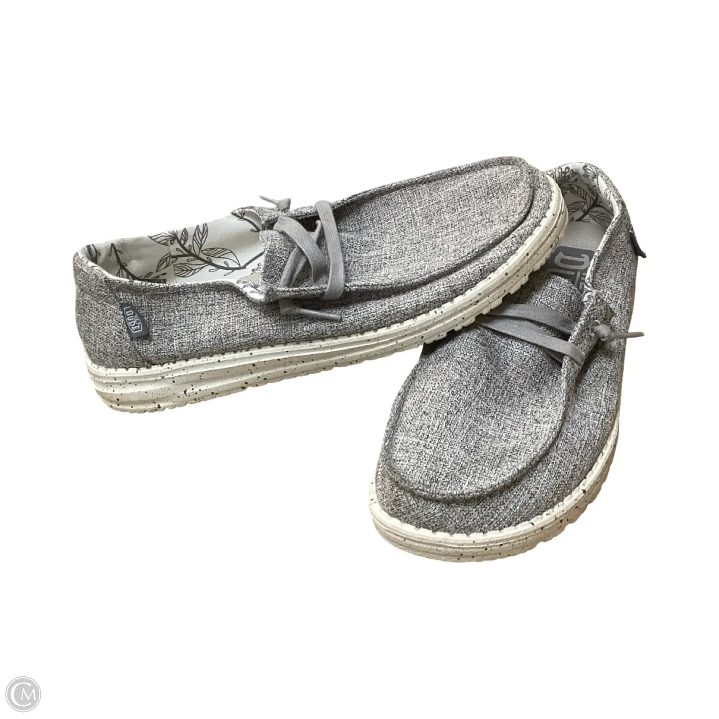 Shoes Flats By Hey Dude In Grey, Size: 8
