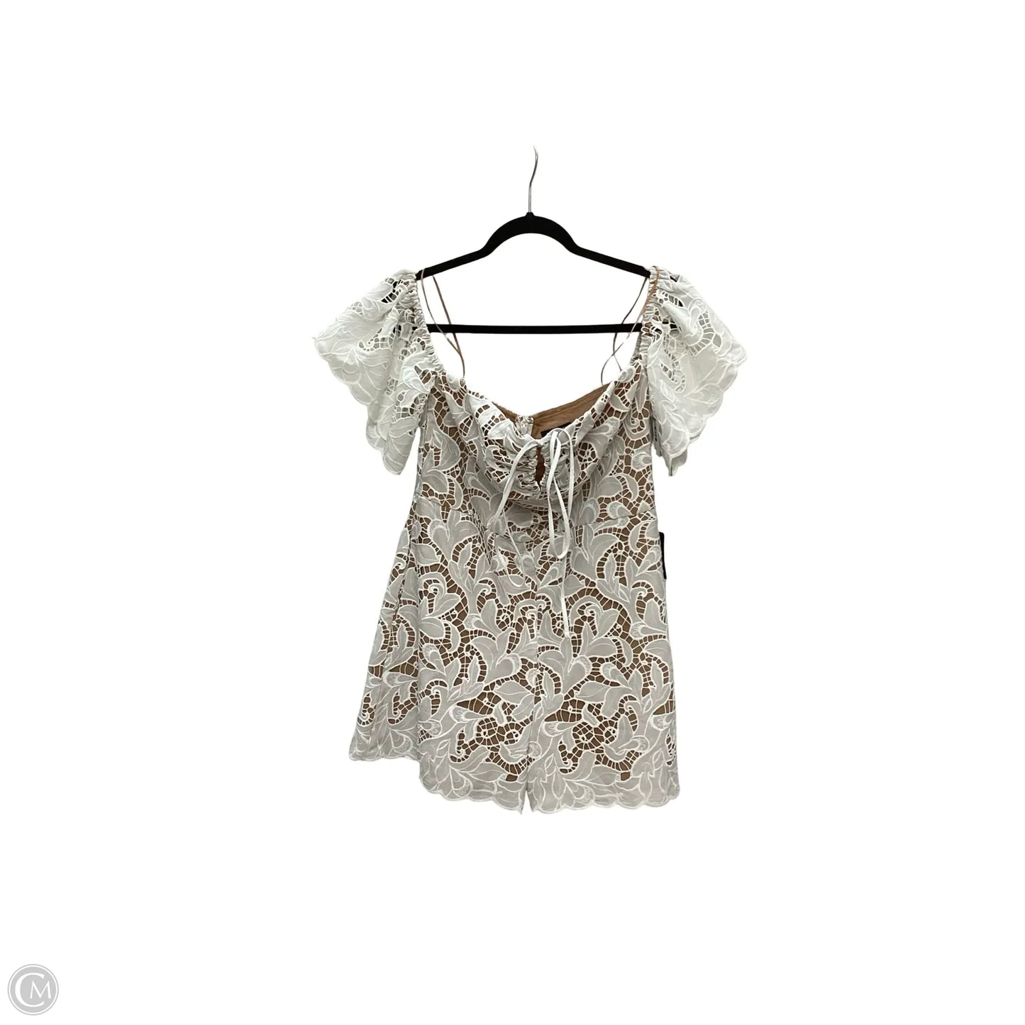 Romper By Express In White, Size: M