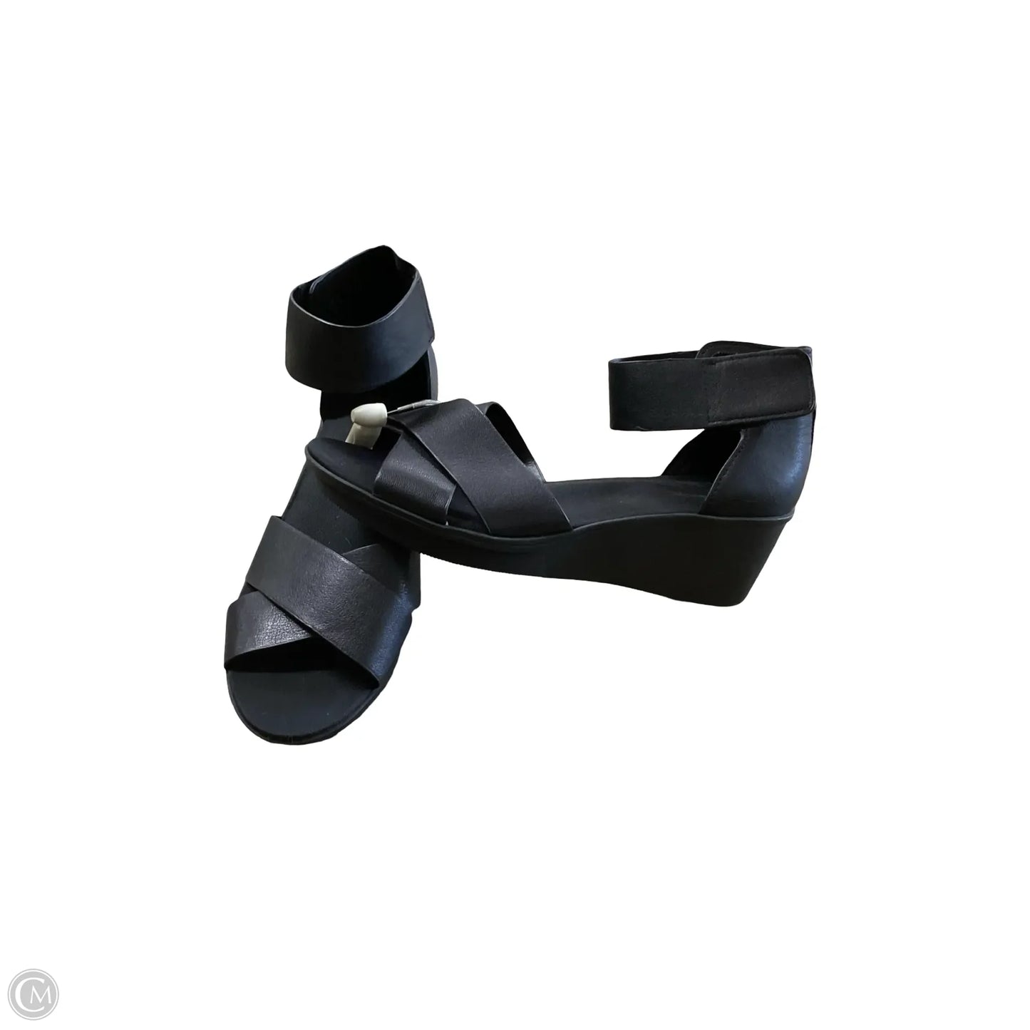 Sandals Heels Wedge By Naturalizer In Black, Size: 9.5