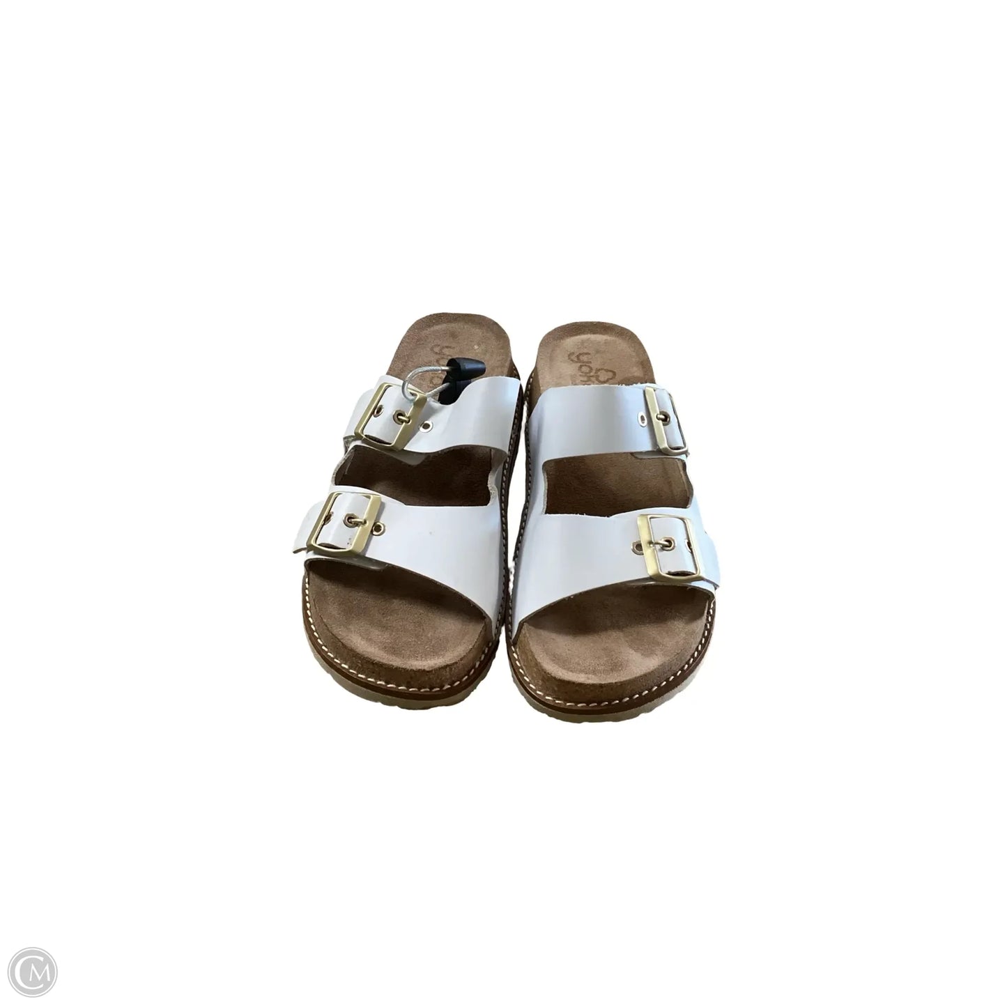 Sandals Heels Platform By Yokono In White, Size: 9