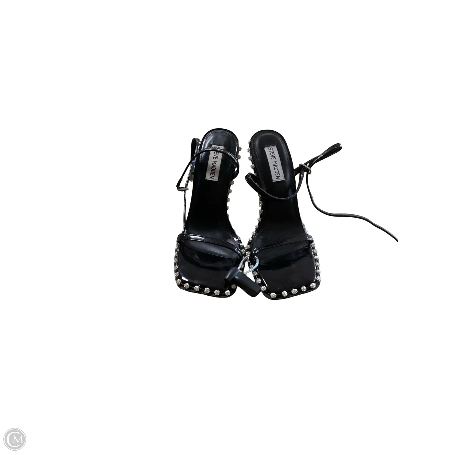 Sandals Heels Stiletto By Steve Madden In Black, Size: 7