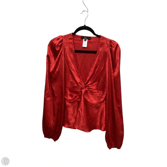 Blouse 3/4 Sleeve By Lulus In Red, Size: S