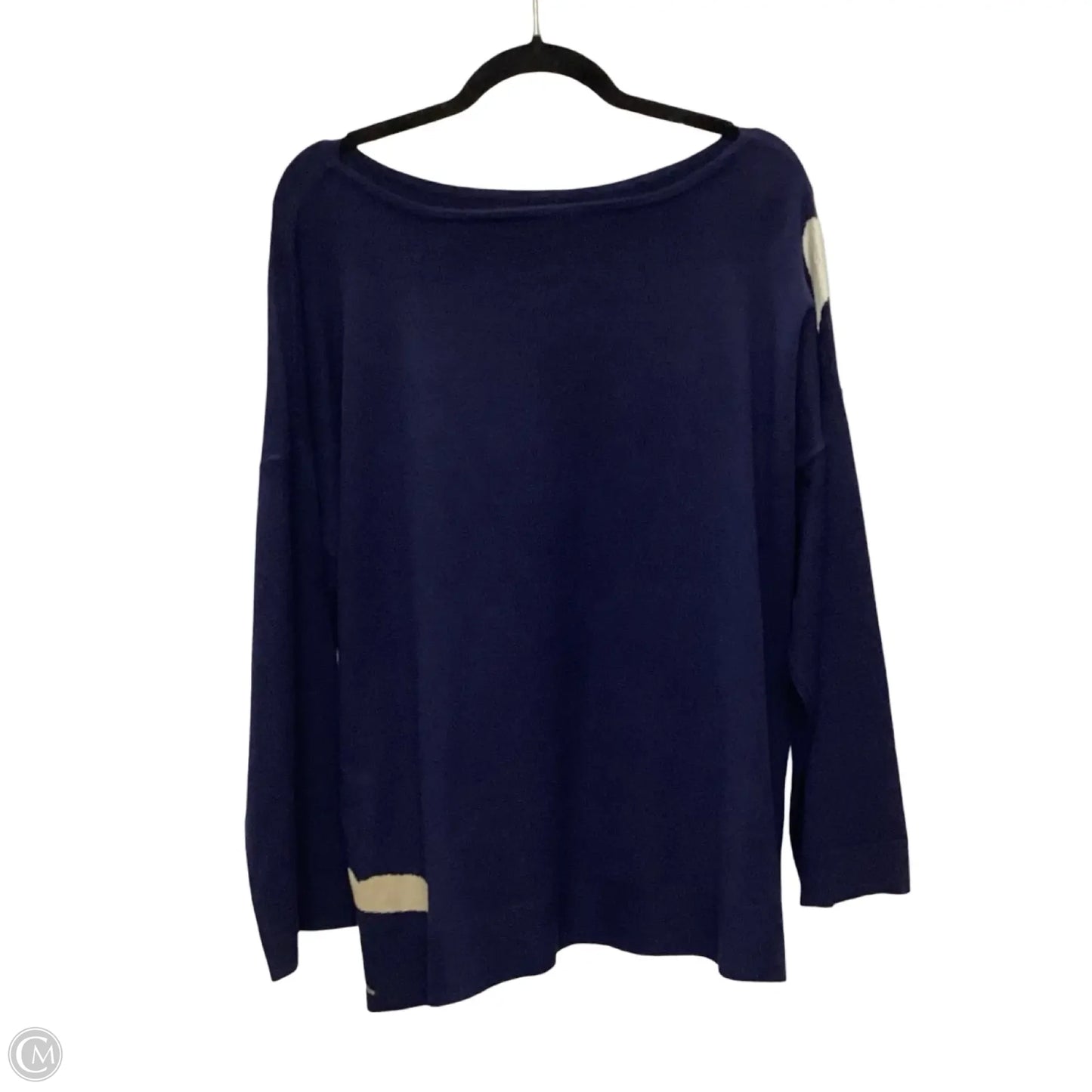 Blouse 3/4 Sleeve By Chicos In Navy, Size: 4