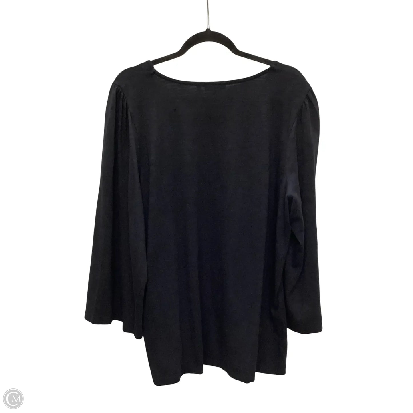 Blouse 3/4 Sleeve By Chicos In Black, Size: 4