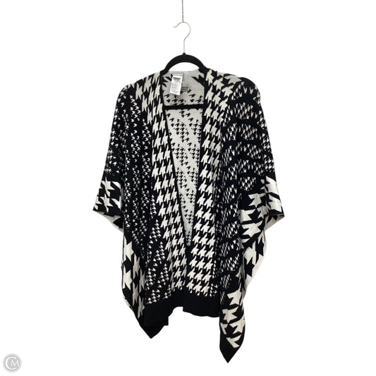 Sweater Cardigan By Chicos In Black & White, Size: S