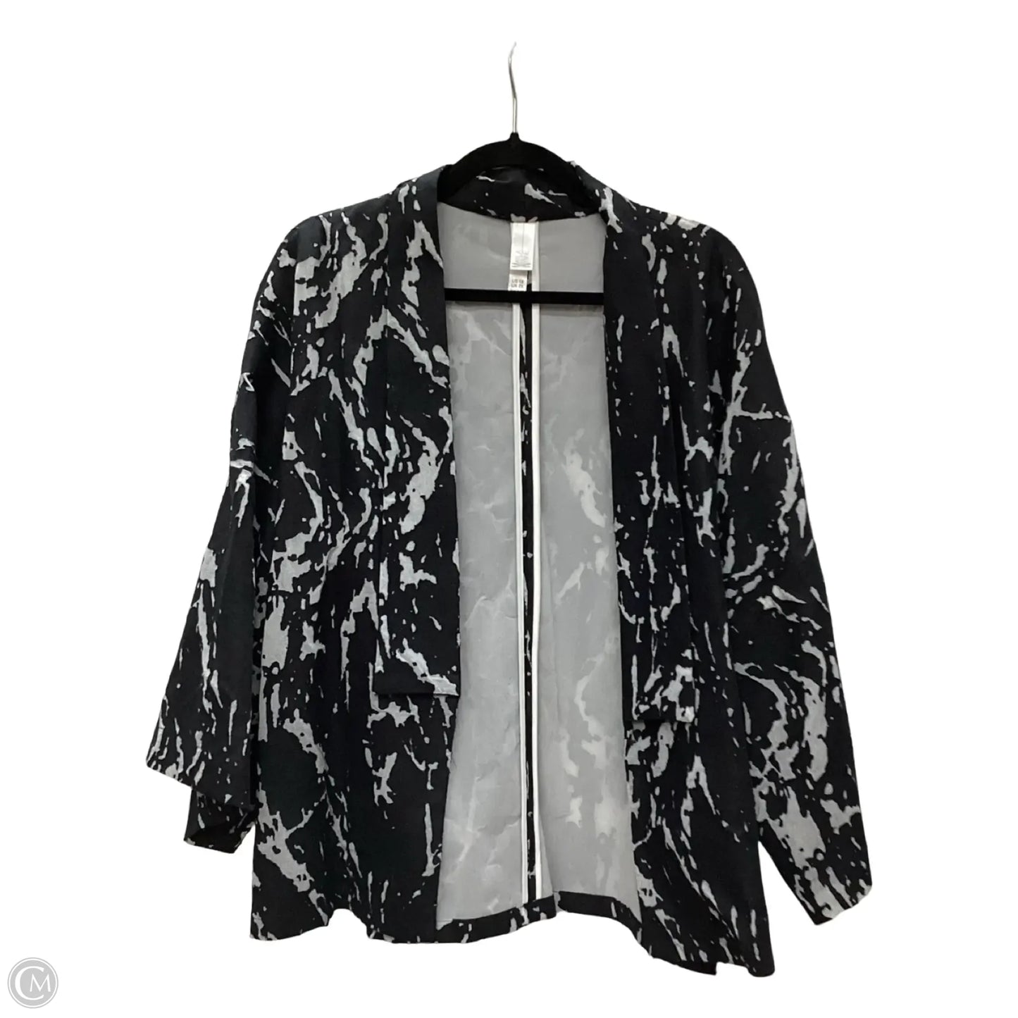 Blazer By Marla Wynne In Black & White, Size: 1x