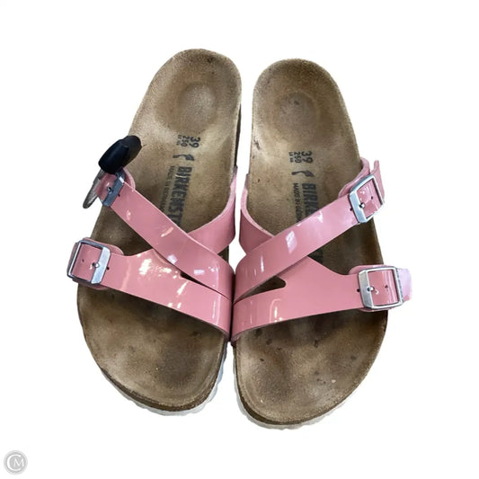 Sandals Flats By Birkenstock In Pink, Size: 8.5