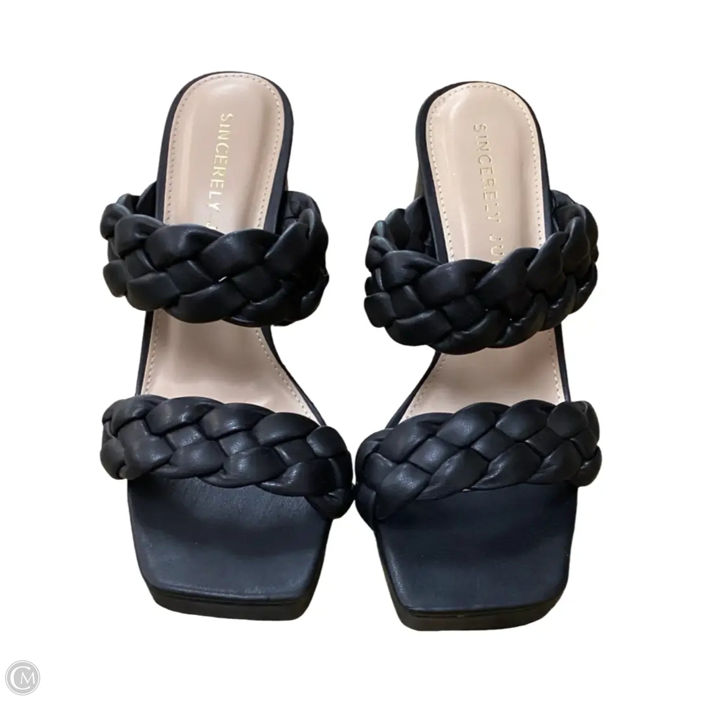 Sandals Heels Block By Sincerely Jules In Black, Size: 7