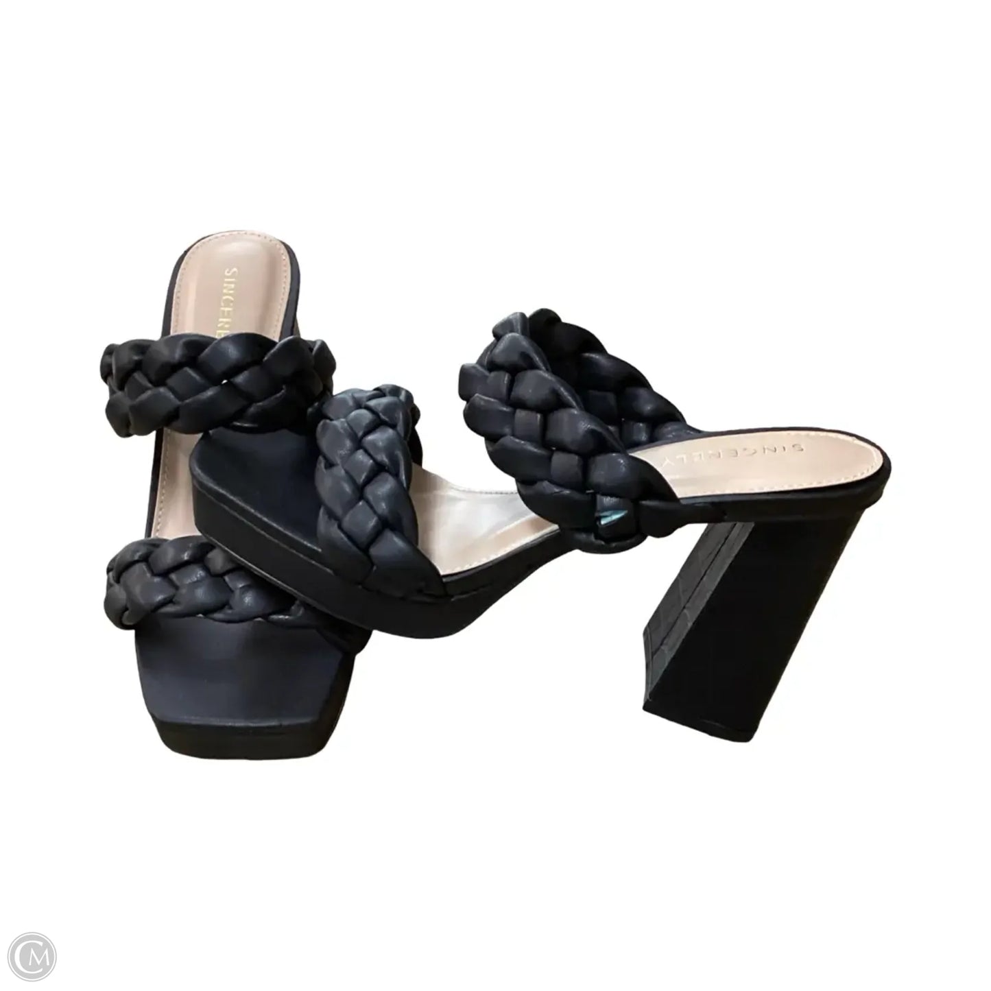 Sandals Heels Block By Sincerely Jules In Black, Size: 7