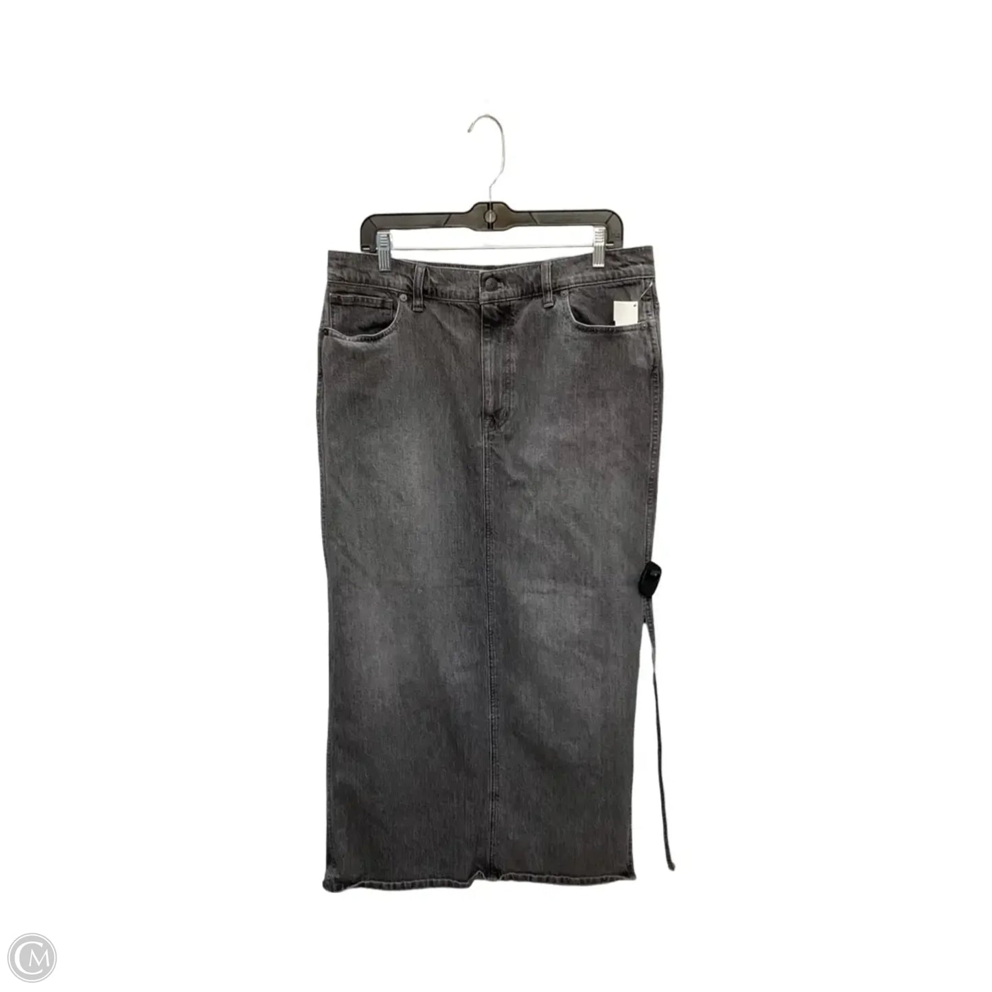 Skirt Maxi By Madewell In Black Denim, Size: 12