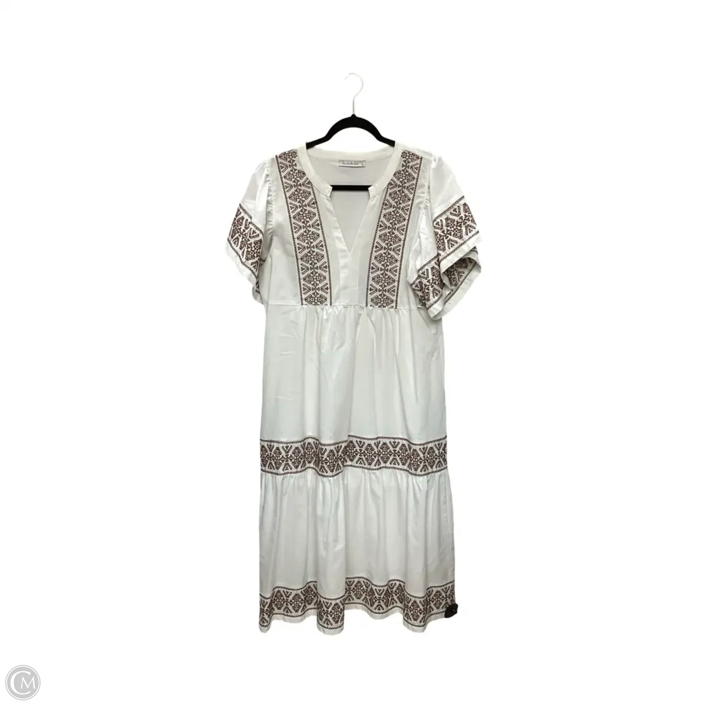 Dress Casual Maxi By See And Be Seen In White, Size: L
